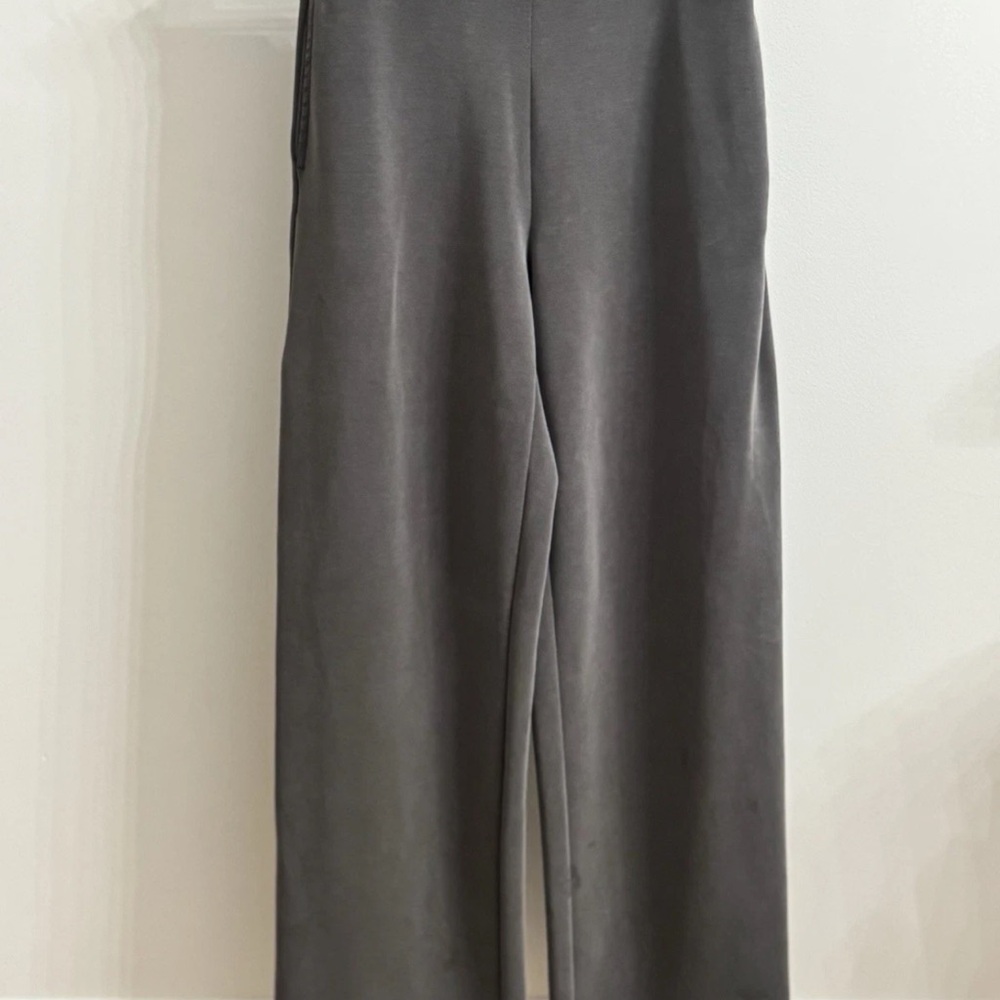 Second Skin BY‎ RD Style Soft Knit Wide Loose Leg S Pants Charcoal Gray Y2K EUC - Picture 4 of 12